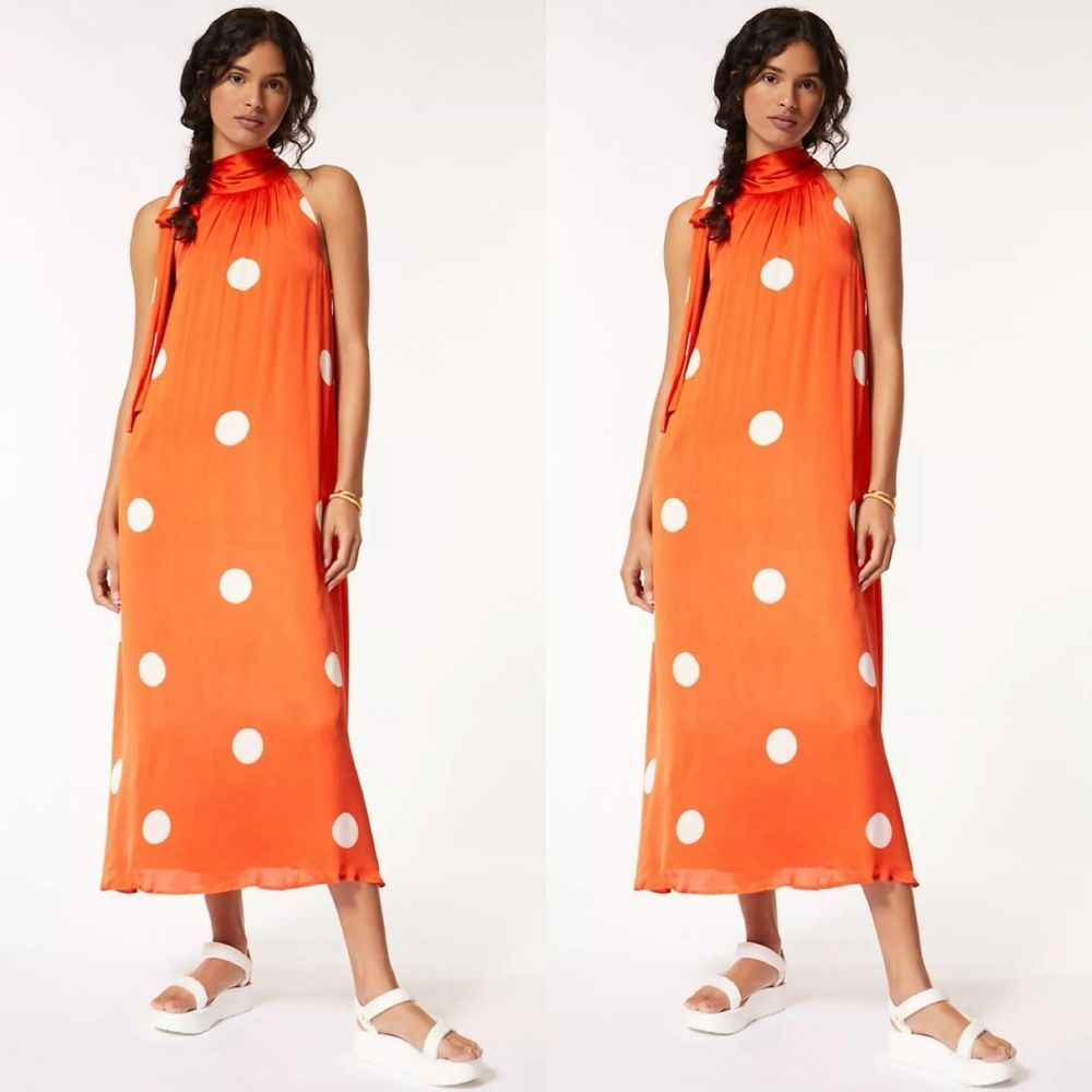 Anthropologie Minnie Polka Dot Maxi Dress